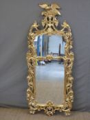 A large gilt framed mirror (160 x 66cm overall)