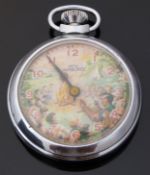 Smiths Jamboree automaton keyless winding pocket watch,