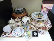 A quantity of collectable ceramics to include Masons, Bradford Exchange, Royal Doulton,