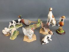 Two Border Fine Arts pheasants, Dogs Galore etc.