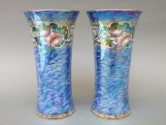 A pair of Newhall lustre ware vases, 20.