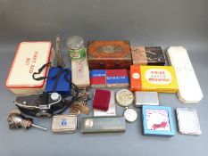 A collection of mixed items including a Russian pocket watch,