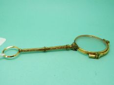A pair of 14ct gold plated lorgnettes