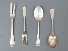 Four various pieces of Victorian and later hallmarked silver cutlery,