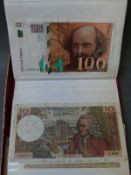 A collection of overseas bank notes including Egyptian examples