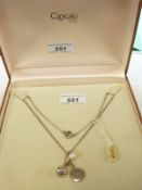 Clogau Ryder cup 2010 necklace with silver,