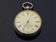Waltham hallmarked silver gentleman's open faced pocket watch with subsidiary seconds dial,