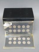 An amateur collection of English sixpences mounted in cards, ranging from 1950-1959,