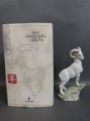 A boxed Lladro figure of a goat from the Zodiac series,