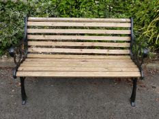 A garden bench length 123cm