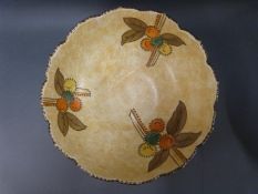 Crown Ducal signed Charlotte Rhead pedestal bowl,
