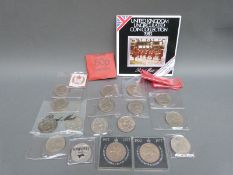 A collection of modern 25p commemorative crowns,
