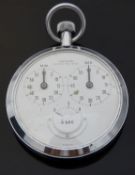 Junghans Process Time Meter stopwatch with three separate minutes, seconds and 10th second dials,