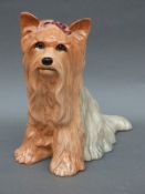 Royal Doulton large model of a Yorkshire terrier with bow on head,