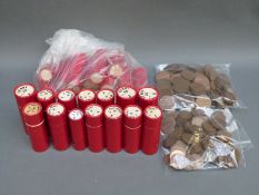 A collection of English pre-decimal pennies, half pennies and threepenny coins largely 1967,