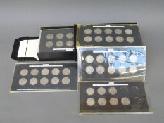 An amateur collection of pre 1947 English shillings, estimated weight approximately 720g,