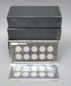 An amateur collection of English florins ranging from 1960-1967, approximately 400 coins in all VF+,