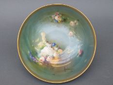 Royal Doulton bowl painted by Norman Wooding,