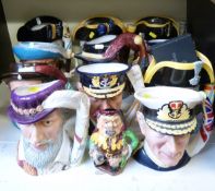 A collection of The Great British Admirals by Franklin Mint together with Antonie figures