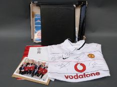 A signed Manchester United shirt, Cristiano Ronaldo, Roy Keane, Ryan Giggs,