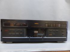 Revox H1 cassette deck no 1450 in black gloss finish with gold coloured pinstripe detail