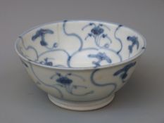 A Chinese blue and white footed bowl, from the Tek Sing cargo wreck of 1822,