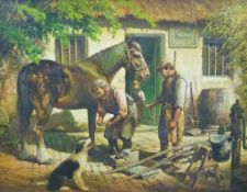 Joseph Henry Lynch (1911-1989) oil on canvas of J Edwards,