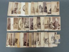 A quantity of photographic portrait cards to include Ludlow, Huddersfiled, Hereford, Worcester,