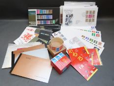 GB definitive stamps in presentation packs and first day covers including high values together with