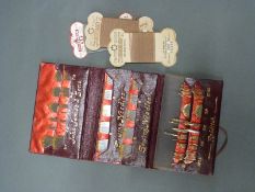 John James & Sons Redditch leather needle case with graduated unused needles