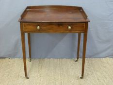 A hall table with single drawer and gallery top (H85 x W80 x D52cm)