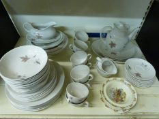 Royal Doulton retro dinner and tea ware in the Tumbling Leaves pattern.