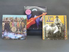 Approximately 100 LPs of mixed genres including The Beatles,