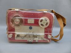 Kudelski Nagra E professional portable reel to reel audio recorder with a copy of the instruction