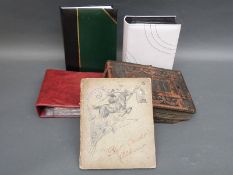 Five albums of foreign postcards,