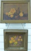 B Chichester Victorian oil on canvas still life of roses, signed and dated lower right,