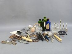 A quantity of collectables to include miniature scissors, folding knives, lighters etc.