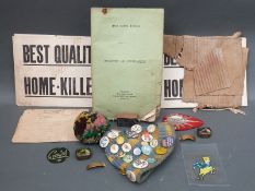 A quantity of ephemera relating to L Taylor & Sons Butchers,