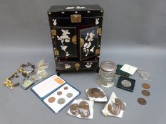 A quantity of collectable's including Victorian and later coins,