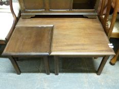 A large coffee table with slot in smaller table (106 x 106cm)