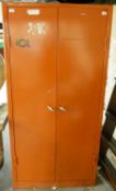 A Triumph two door steel tool or office cabinet (H180 x W90 x D46)