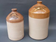 Two stoneware cider or spirit jars, one for Bristol Mackenzie & Company,