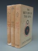 A first edition set (early impressions) set of The Lord of The Rings in three volumes.