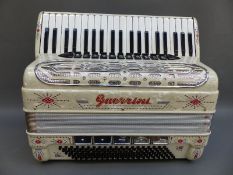Guerrini 120 bass Italian piano accordion with eleven treble couplers and five bass couplers,
