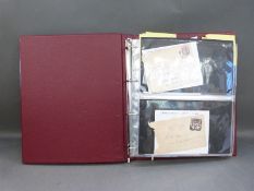 A GB collection of squared circle postmarks on Victorian and Edwardian stamps on postcards and