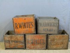Vintage wooden crates advertising R.