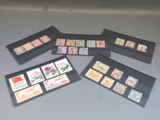 Early Chinese stamps on stock cards from 1898, coiling dragons mint, used,