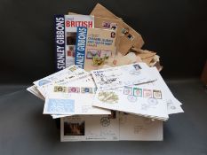 Two box files of GB first day covers, stamps on covers,