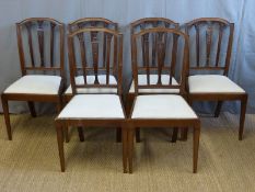Six Hepplewhite style chairs