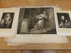 A collection of late 18th/19thC engravings including Queen Charlotte, Millais,